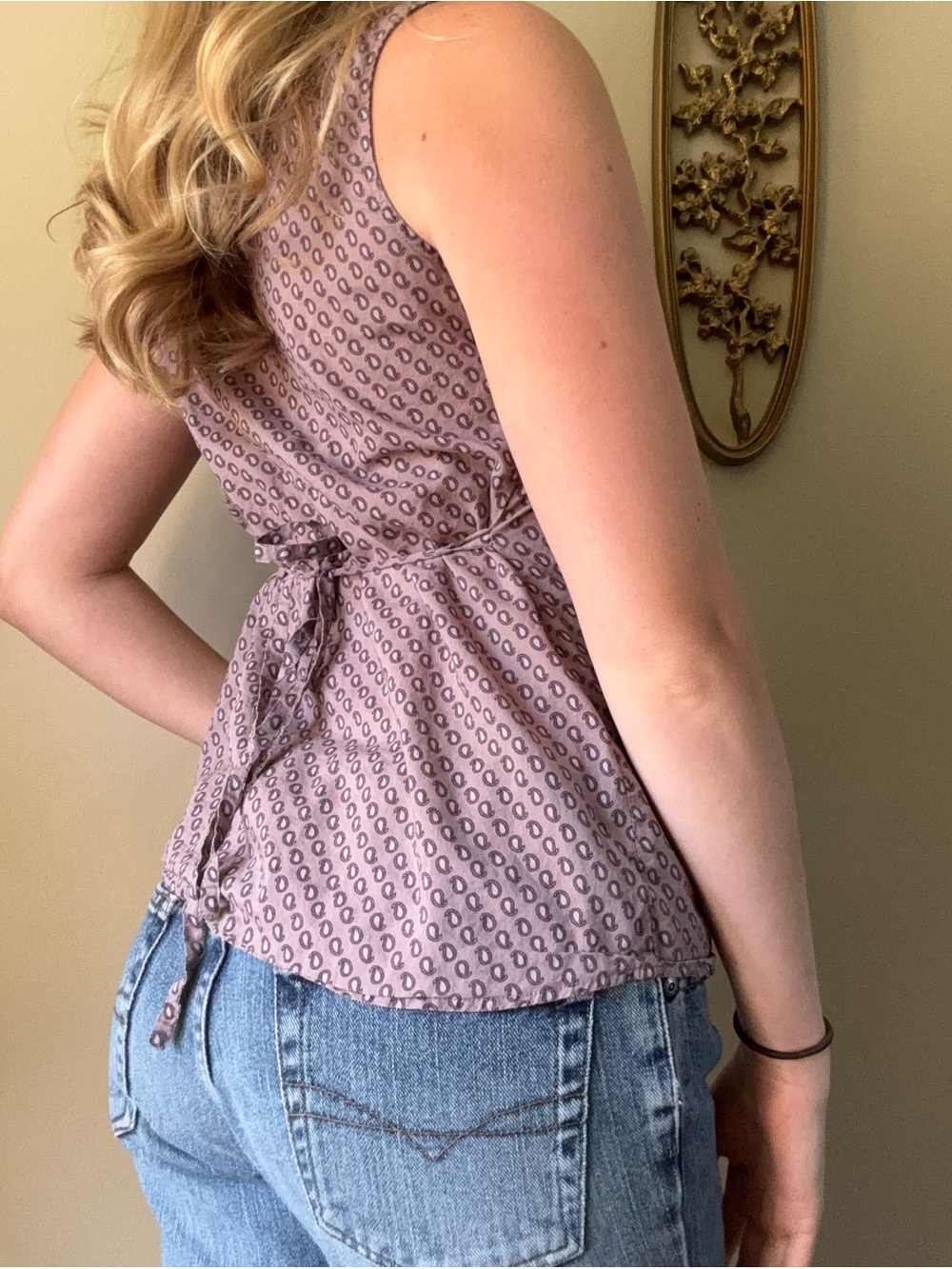 Merona Lilac Ruffle Front Sleeveless Top - Picture 8 of 8